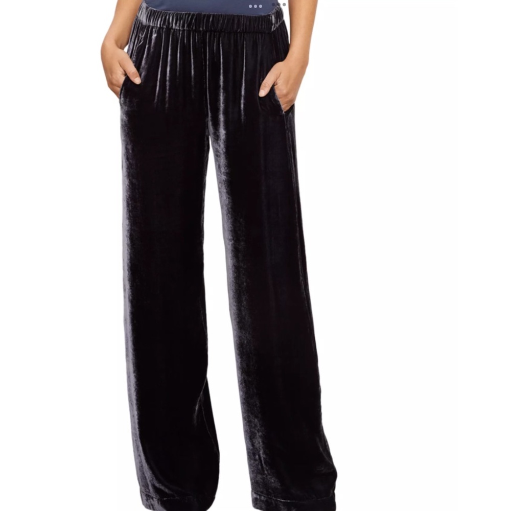 NWT Velvet by Graham and Spencer Anthropologie Navy Velvet Pants Frida